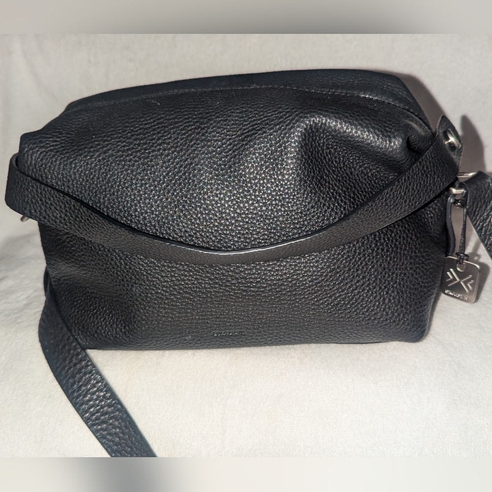 Skagen Black Leather Crossbody Bag